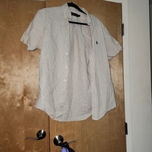 Ralph Lauren Beige Striped Casual Shirt